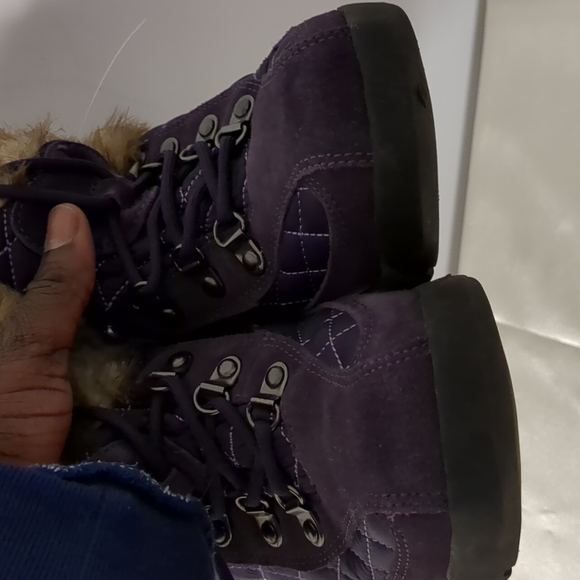 Lands' End Size 6B Suede Quilted Faux fur Bootie #Clearance#Lastprice#N… - Picture 3 of 8